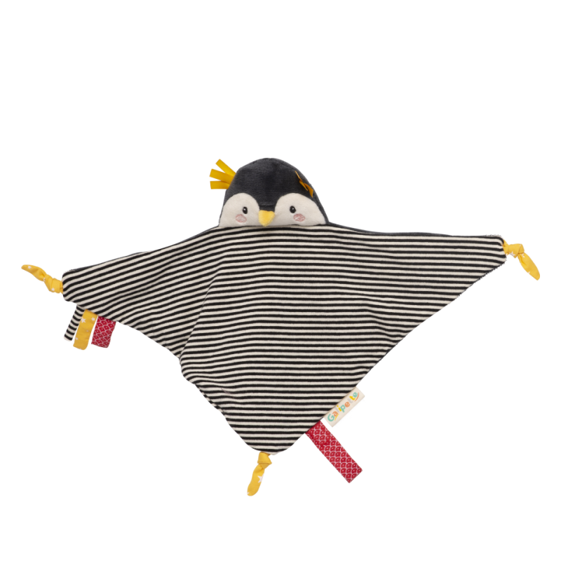  les nanouks baby comforter penguin beige grey 